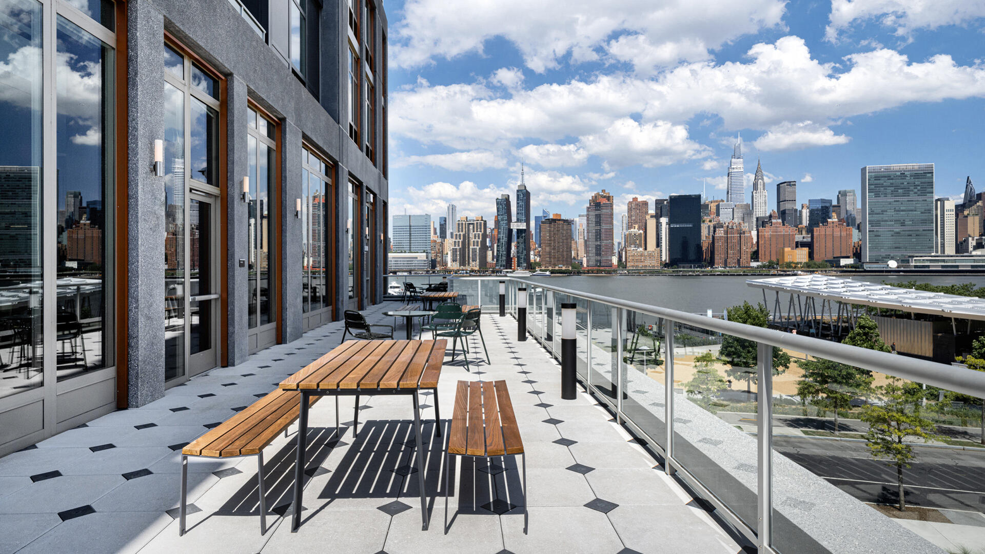 Building terrace at 5241 Center Boulevard